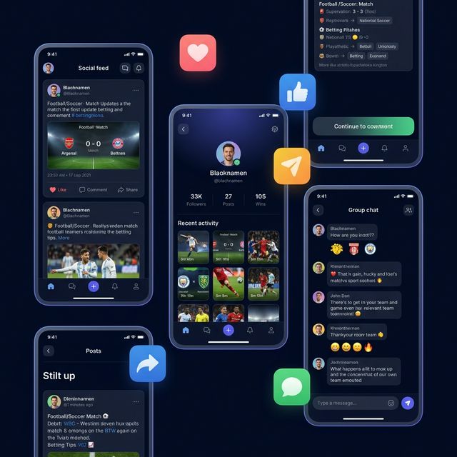 Social Features Composition - Sportsbook Gaming Layered UI